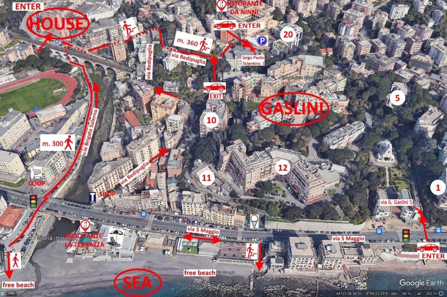 Ferienwohnung Gaslini Sea House Genua Exterior foto